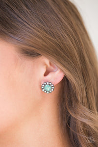 Paparazzi Little Lady Green Moonstone Post Earrings