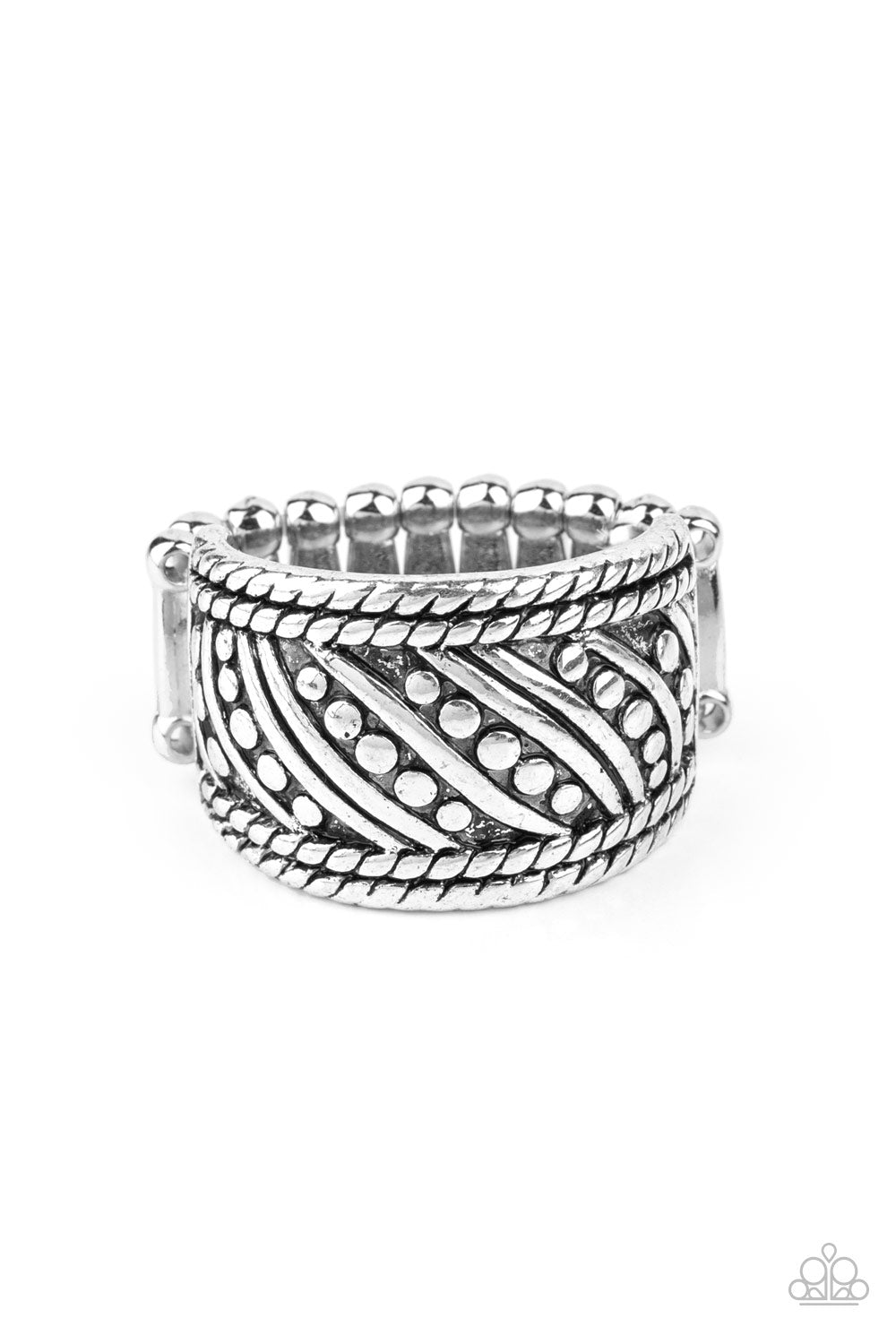 Paparazzi Slanted Shimmer Silver Ring