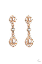 Load image into Gallery viewer, Paparazzi All-GLOWING Gold Pearl Post Earrings
