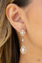 Load image into Gallery viewer, Paparazzi All-GLOWING Gold Pearl Post Earrings
