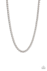 Paparazzi Big Taker Men's Silver Necklace