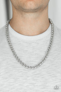 Paparazzi Big Taker Men's Silver Necklace