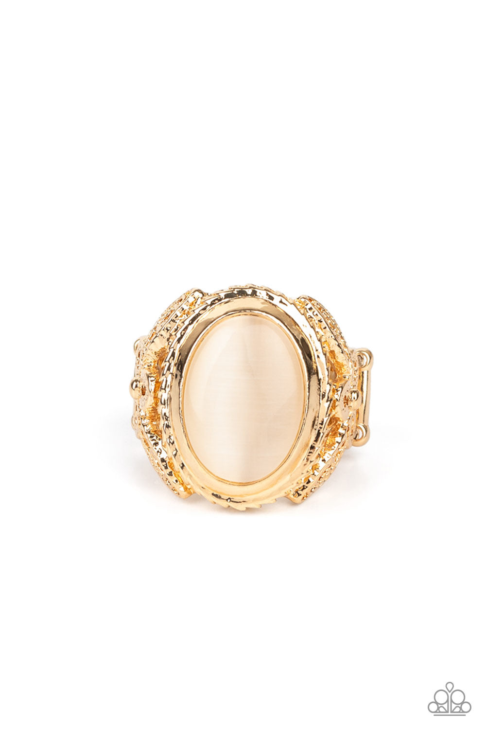 Paparazzi Deep Freeze Gold Cat's Eye Ring