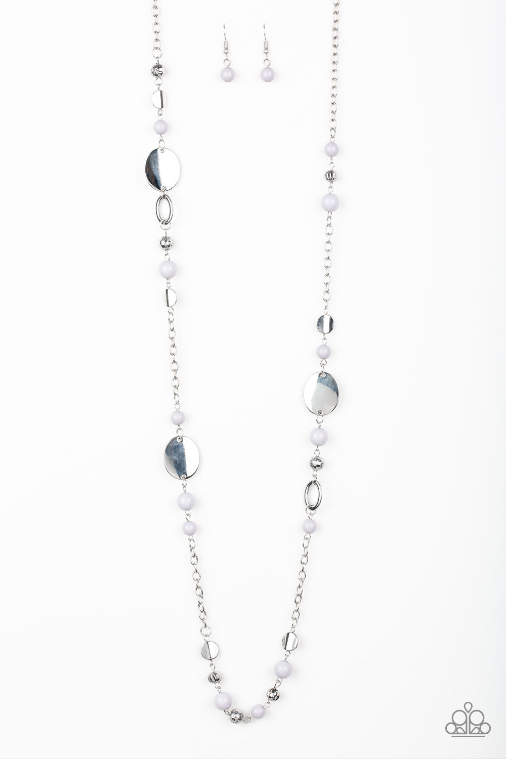 Paparazzi - Serenely Springtime - Long Silver Necklace