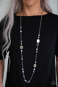 Paparazzi - Serenely Springtime - Long Silver Necklace