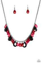 Load image into Gallery viewer, Hurricane Season Short Necklace and Rockin Rock Candy Red Bracelet - Jewelry Set 31
