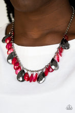 Load image into Gallery viewer, Hurricane Season Short Necklace and Rockin Rock Candy Red Bracelet - Jewelry Set 31
