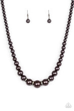 Load image into Gallery viewer, Paparazzi Party Pearls - Black Gunmetal Pearl Necklace
