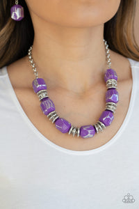 Paparazzi - Girl Grit  - Purple Short Necklace