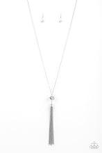 Load image into Gallery viewer, Socialite of the Season Long Silver Necklace
