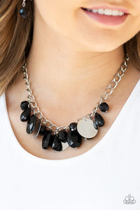 Paparazzi - Treasure Shore Beaded Necklace with Silver Discs - Choose from Black and Green