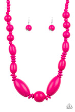 Load image into Gallery viewer, Summer Breezin  Wood Necklace - Pink or Purple
