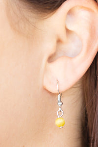 Paparazzi -Tell Me a Love Story -Yellow Teardrop Moonstone Necklace with Heart Shaped Pendant