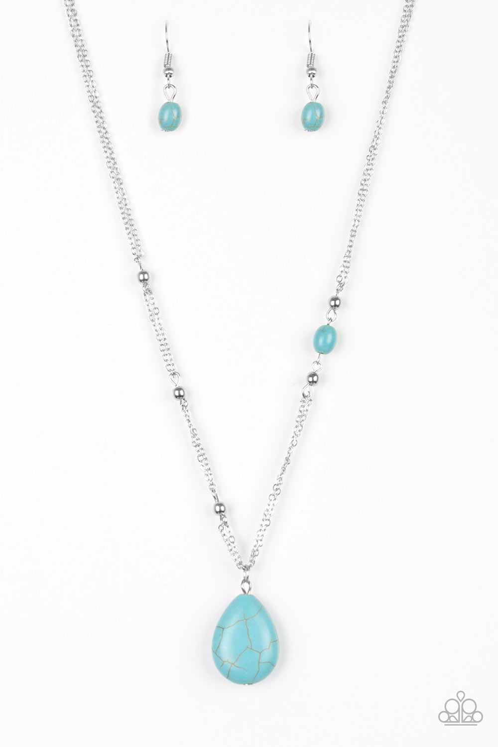 Paparazzi Peaceful Prairies - Blue Turqouise Stone Necklace