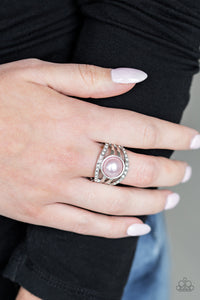 Paparazzi A Big Break Pink Pearl and Rhinestone Ring