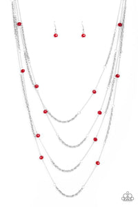 Paparazzi - Open for Opulence - Red Long Necklace