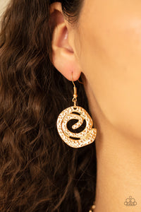 Paparazzi Statement Swirl Gold Necklace