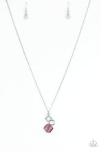 Load image into Gallery viewer, Paparazzi Stylishly Square- Purple Moonstone Short  Dainty Necklace
