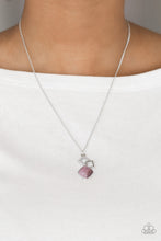 Load image into Gallery viewer, Paparazzi Stylishly Square- Purple Moonstone Short  Dainty Necklace
