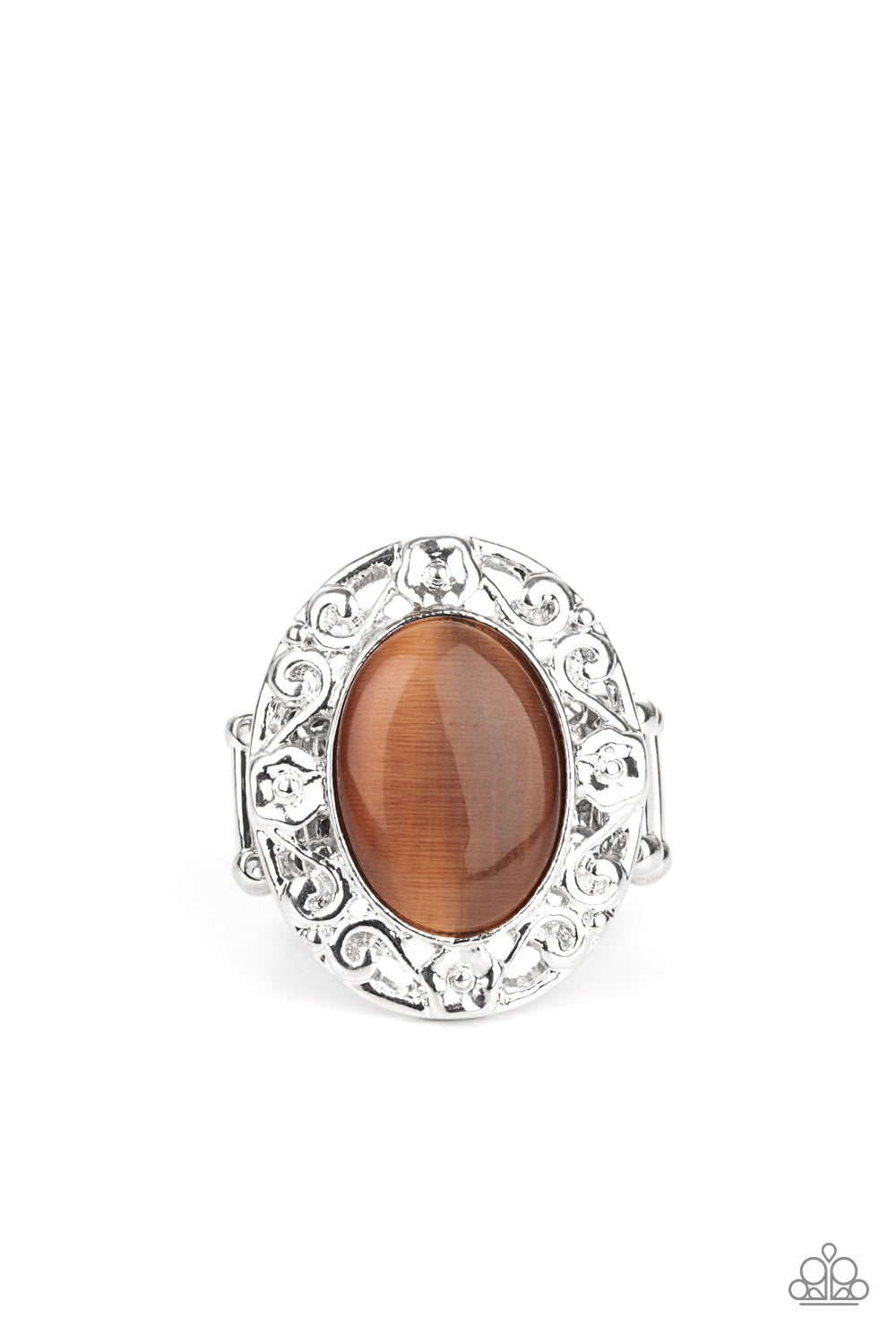 Paparazzi Moonlit Marigold - Brown Moonstone Ring