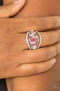 Paparazzi Treasure Chest Charm - Pink Rhinestone Ring