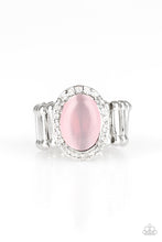 Load image into Gallery viewer, Paparazzi Laguna Luxury Pink Moonstone Ring with Rhinestones
