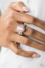 Load image into Gallery viewer, Paparazzi Laguna Luxury Pink Moonstone Ring with Rhinestones
