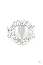 Load image into Gallery viewer, Paparazzi Lovely Luster White Moonstone Heart Ring
