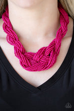 Load image into Gallery viewer, Paparazzi A Standing Ovation Short Pink Seed Bead Necklace
