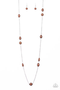 Paparazzi - Pacific Piers - Long Necklace (Green or Brown)