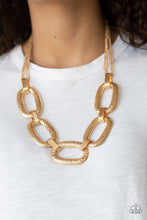 Load image into Gallery viewer, Paparazzi Take Charge Oversized Gold Chain Link Necklace
