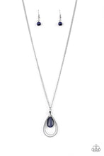 Load image into Gallery viewer, Paparazzi Teardrop Tranquility - Blue Teardrop Moonstone Necklace
