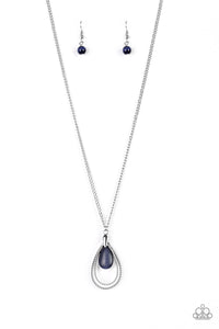 Paparazzi Teardrop Tranquility - Blue Teardrop Moonstone Necklace