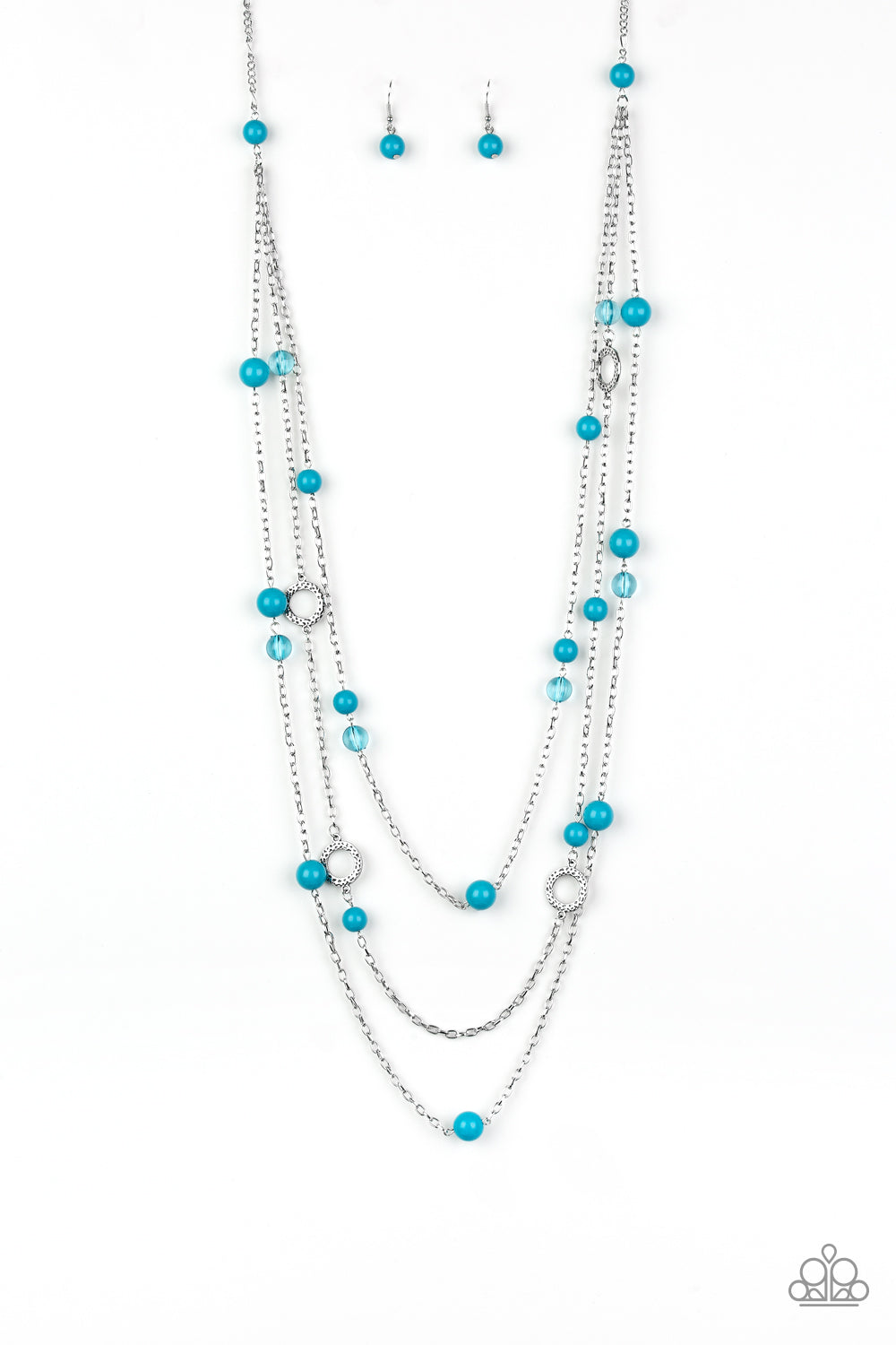 Brilliant Bliss Long Blue Necklace