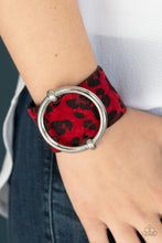 Load image into Gallery viewer, Paparazzi - Asking FUR Trouble - Red Cheetah Print Wrap Bracelet
