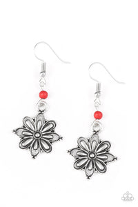 Paparazzi Cactus Blossom Red Earrings