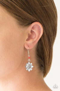 Paparazzi Cactus Blossom Red Earrings