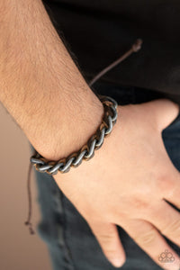 Grease Monkey Brown and Metal Urban Bracelet