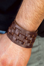 Load image into Gallery viewer, Paparazzi Men&#39;s Leather Bracelet - Road Hog - Brown Urban Bracelet
