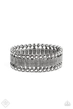 Load image into Gallery viewer, Rustic Rhythm Silver Stretch Bracelet Fashion Fix
