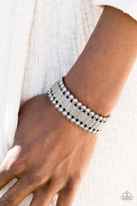 Rustic Rhythm Silver Stretch Bracelet Fashion Fix