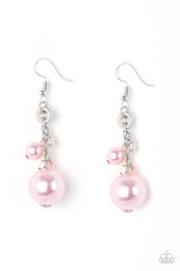 Paparazzi Timeless Traditional Pink Pearl Earrings