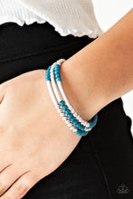 Load image into Gallery viewer, Paparazzi Tourist Trap Blue Coil Infinity Bracelet
