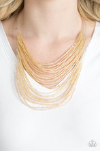 Load image into Gallery viewer, Paparazzi - Catwalk Queen - Gold Seed Bead Necklace (Also in Blue, Black, Silver)
