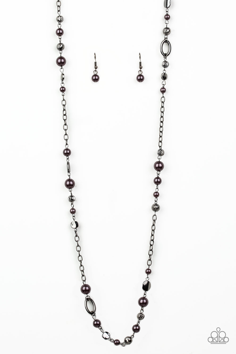 Make an Appearance Black Long Necklace