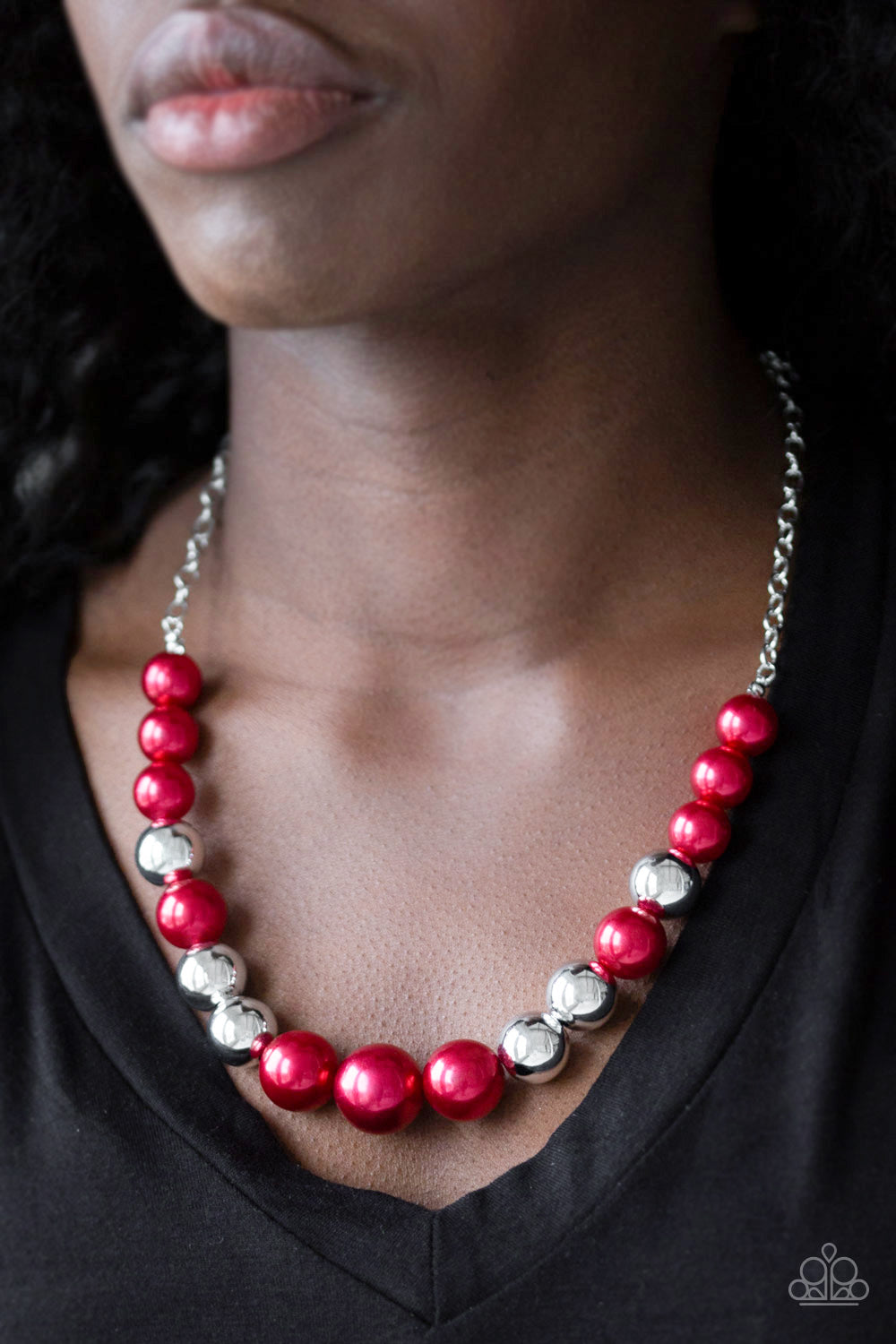 Take Note Necklace and Exquisitely Elite Bracelet Red Jewelry Set 34