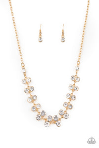 Paparazzi Super Starstruck - Gold Rhinestone Necklace