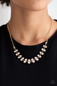 Paparazzi Super Starstruck - Gold Rhinestone Necklace