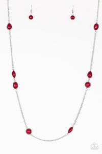 Paparazzi - Pacific Piers - Long Red Necklace