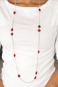 Paparazzi - Pacific Piers - Long Red Necklace